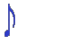 Blue Bouncing Musical Note